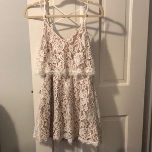 LUSH brand white lace/ floral dress size M